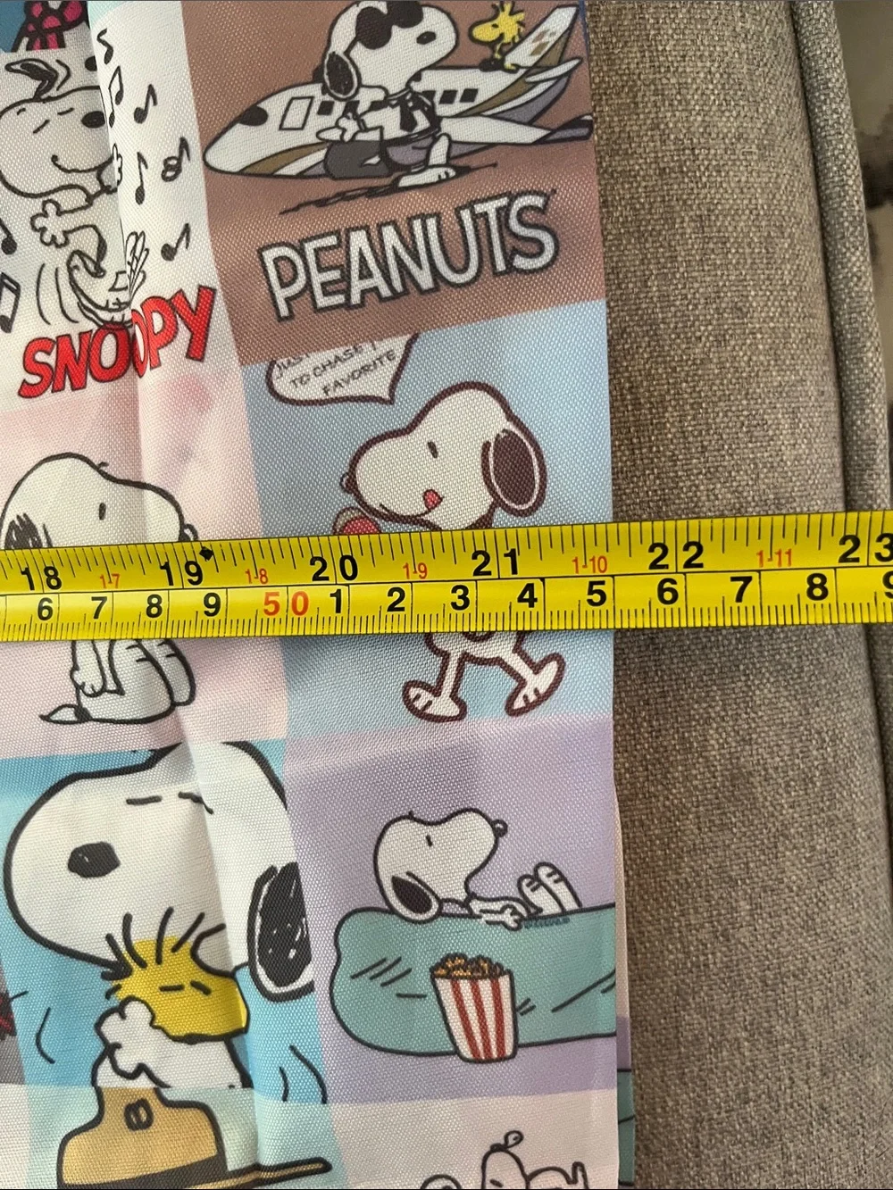 Snoopy ReusableTote Bag in Pastel Multi-Color